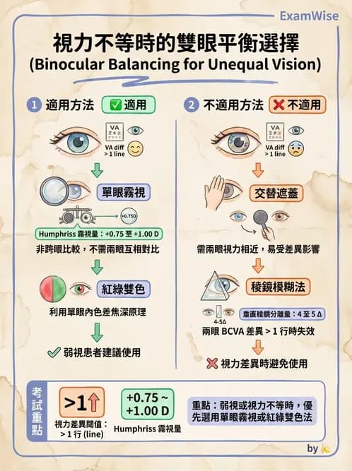 驗光師 - 自覺式驗光流程與球面度判讀 - AI 圖文解析預覽