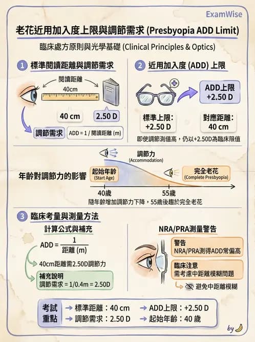 驗光師 - 老花眼主觀驗光與相對調節力 - AI 圖文解析預覽