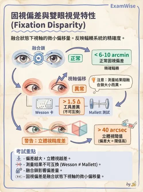 驗光師 - 固視偏差與雙眼視覺評估 - AI 圖文解析預覽