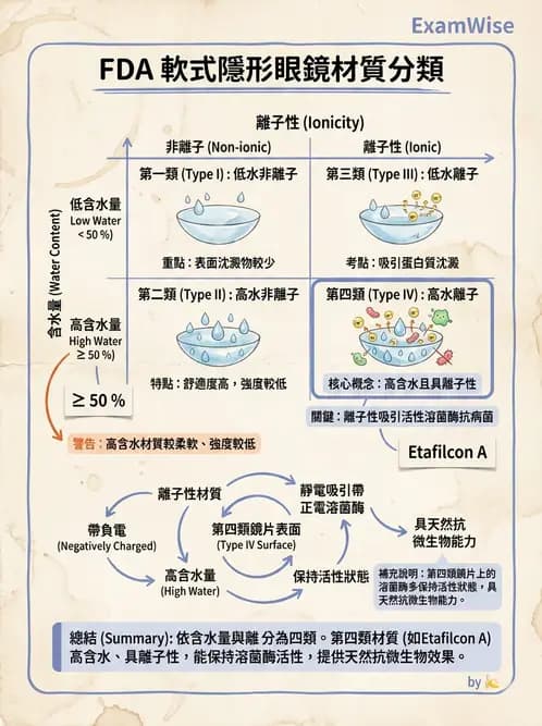 驗光師 - 軟式鏡片單體與化學分類 - AI 圖文解析預覽
