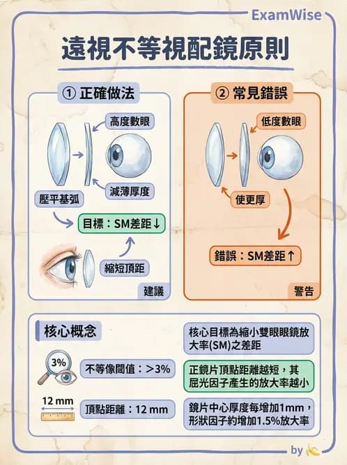驗光師 - 不等視配鏡方法 - AI 圖文解析預覽