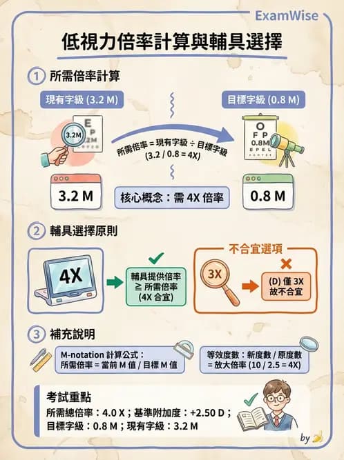 驗光師 - 放大原理與近距離光學計算 - AI 圖文解析預覽