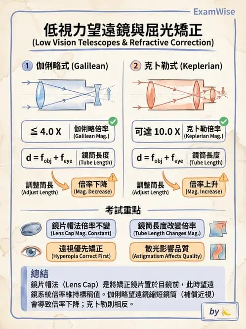 驗光師 - 望遠鏡光學原理與計算 - AI 圖文解析預覽