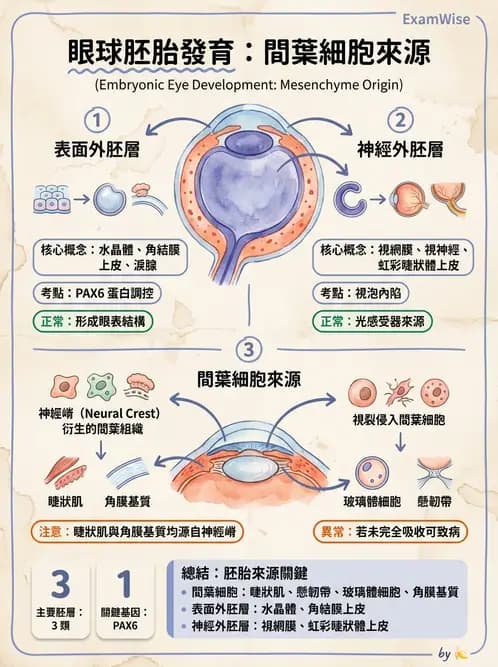 驗光師 - 眼球胚胎發育 - AI 圖文解析預覽