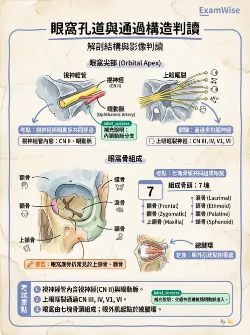 驗光師 - 眼窩骨骼與開口解剖 - AI 圖文解析預覽