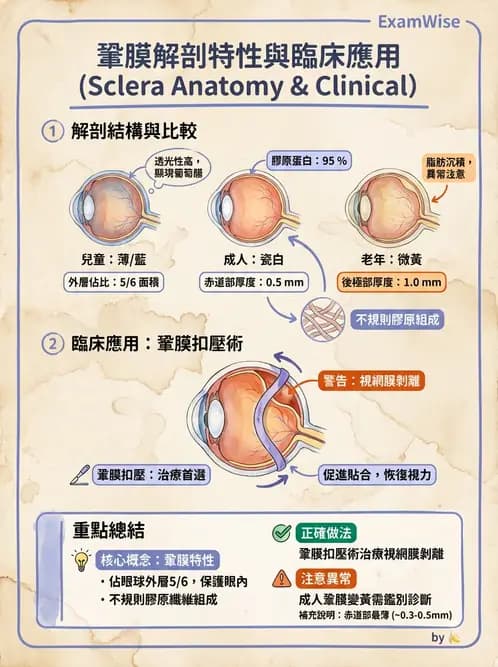 驗光師 - 眼球外層構造 - AI 圖文解析預覽