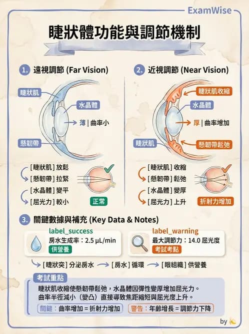 驗光師 - 眼球中層與前房 - AI 圖文解析預覽