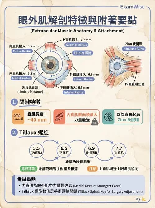 驗光師 - 眼外肌與眼球運動 - AI 圖文解析預覽