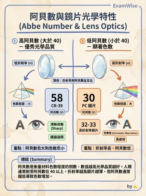 驗光師 - 色像差與阿貝數 - AI 圖文解析預覽
