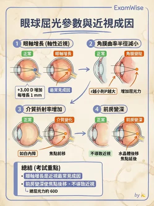 驗光師 - 眼球屈光系統基本原理 - AI 圖文解析預覽