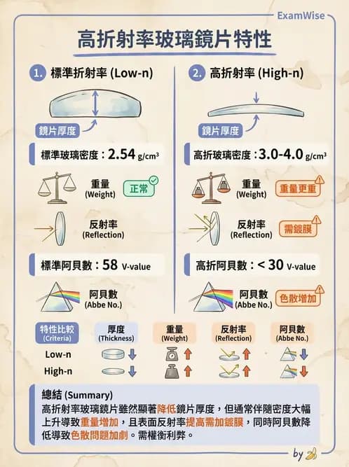 驗光師 - 鏡片材質、鍍膜與隱形眼鏡 - AI 圖文解析預覽