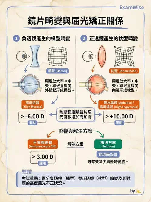 驗光師 - 幾何像差(球面像差、彗差與畸變) - AI 圖文解析預覽