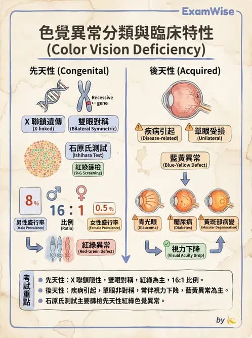驗光師 - 對比敏感度與色覺檢查 - AI 圖文解析預覽