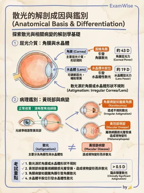 驗光師 - 散光、不等視與不等像 - AI 圖文解析預覽