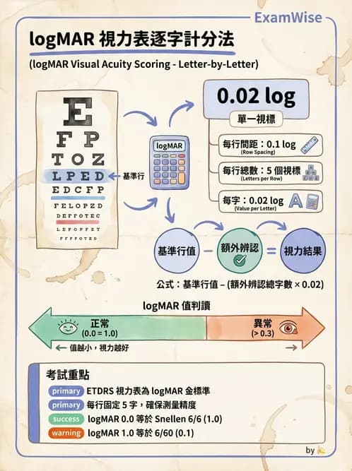 驗光師 - 視力檢查與視力值換算 - AI 圖文解析預覽