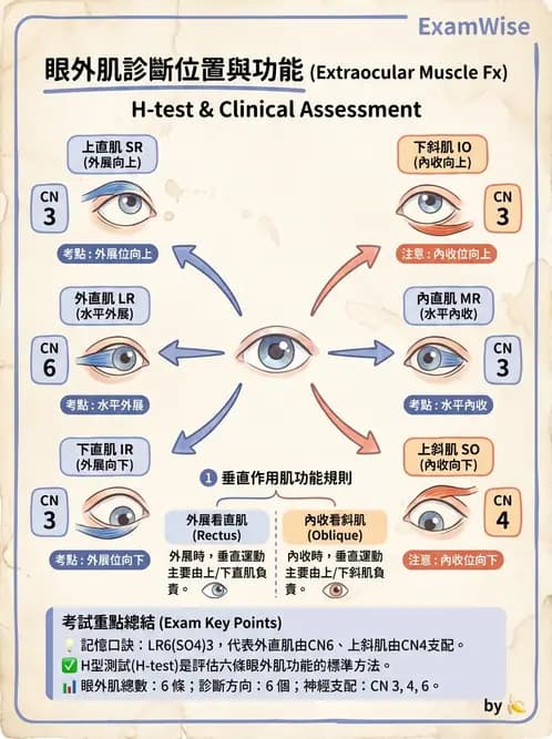 驗光師 - 眼外肌運動與眼位初步檢查 - AI 圖文解析預覽