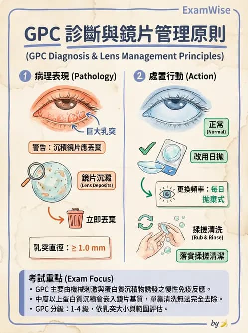 驗光師 - 結膜眼瞼反應、沉澱物與乾眼 - AI 圖文解析預覽