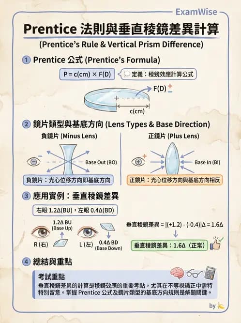 驗光師 - 稜鏡效應與移心計算 - AI 圖文解析預覽