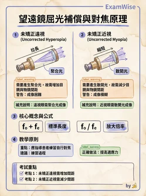 驗光師 - 望遠鏡光學原理與計算 - AI 圖文解析預覽
