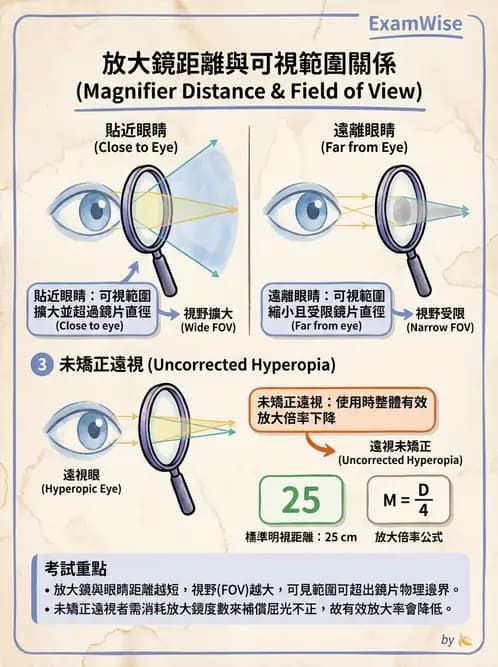 驗光師 - 近距離光學放大輔具種類與比較 - AI 圖文解析預覽