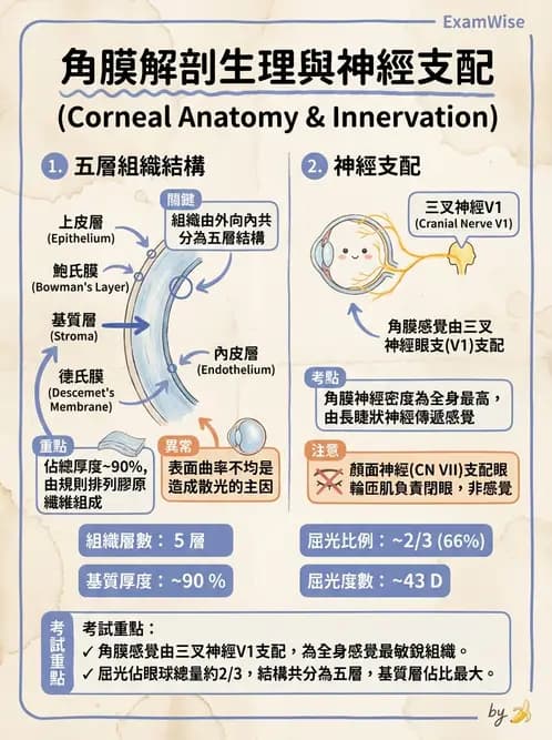 驗光師 - 眼球外層構造 - AI 圖文解析預覽