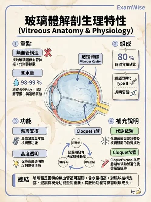 驗光師 - 水晶體與玻璃體 - AI 圖文解析預覽