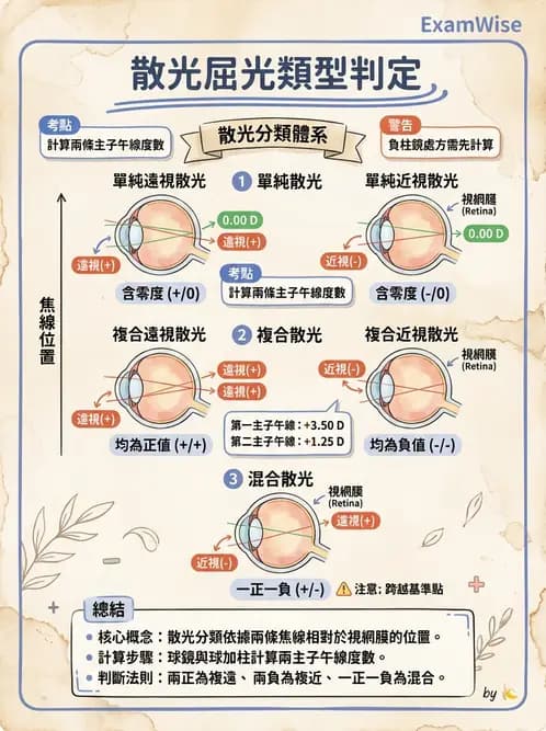驗光師 - 散光分類與臨床判讀 - AI 圖文解析預覽