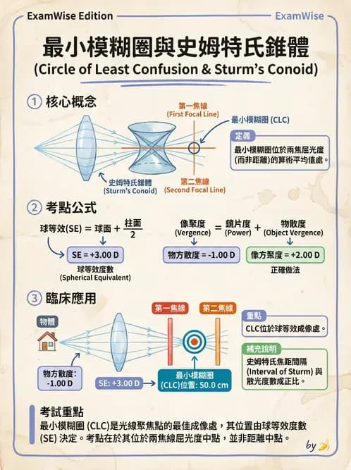 驗光師 - 透鏡屈光力計算與焦線分析 - AI 圖文解析預覽
