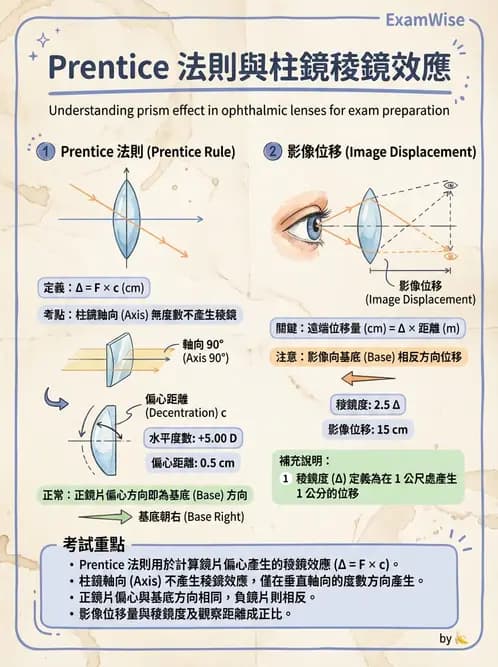 驗光師 - 稜鏡效應計算與偏心配鏡 - AI 圖文解析預覽