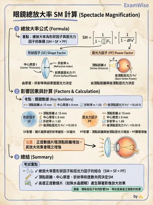 驗光師 - 鏡片放大率、材質與特殊鏡片 - AI 圖文解析預覽