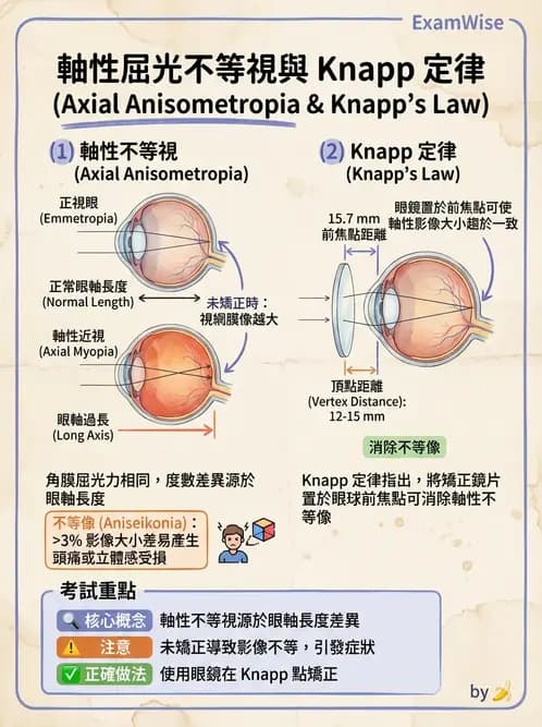 驗光師 - 模型眼屈光計算與屈光不正 - AI 圖文解析預覽