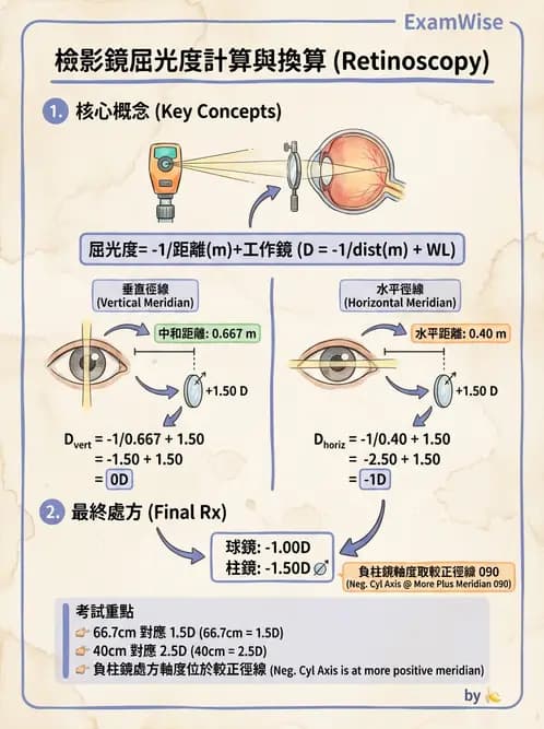 驗光師 - 視網膜檢影法 - AI 圖文解析預覽