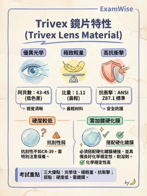驗光師 - 鏡片材料特性與光學設計 - AI 圖文解析預覽