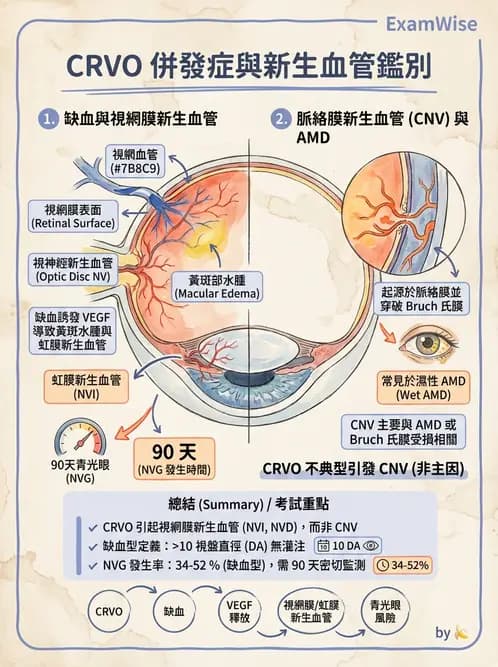 驗光師 - 血管阻塞、甲狀腺眼疾與其他全身性眼病變 - AI 圖文解析預覽