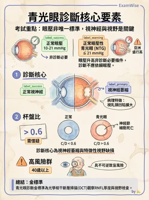 驗光師 - 青光眼分類、病因與危險因子 - AI 圖文解析預覽