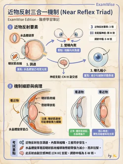 驗光生 - 視覺傳導路徑與瞳孔反射 - AI 圖文解析預覽