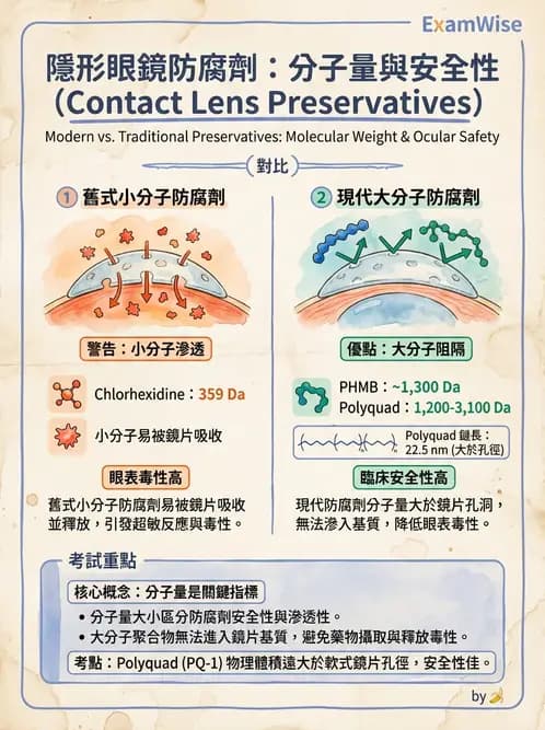 驗光生 - 隱形眼鏡護理液成分與防腐劑 - AI 圖文解析預覽