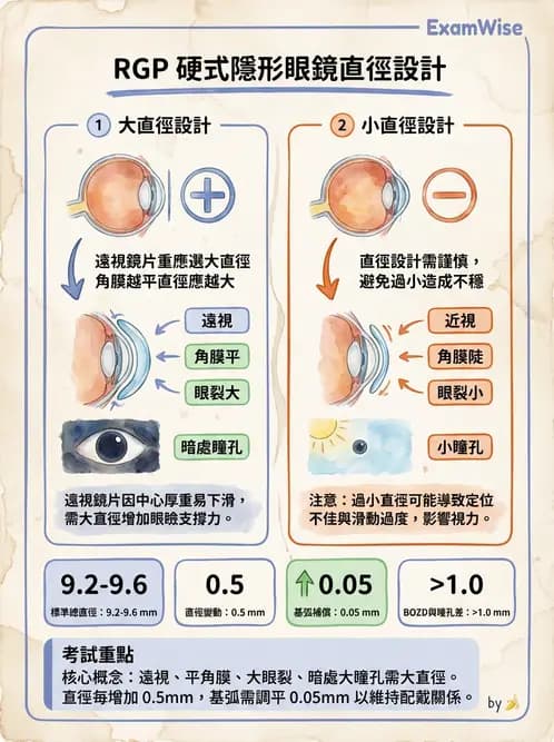 驗光生 - 硬式隱形眼鏡鏡片設計參數 - AI 圖文解析預覽