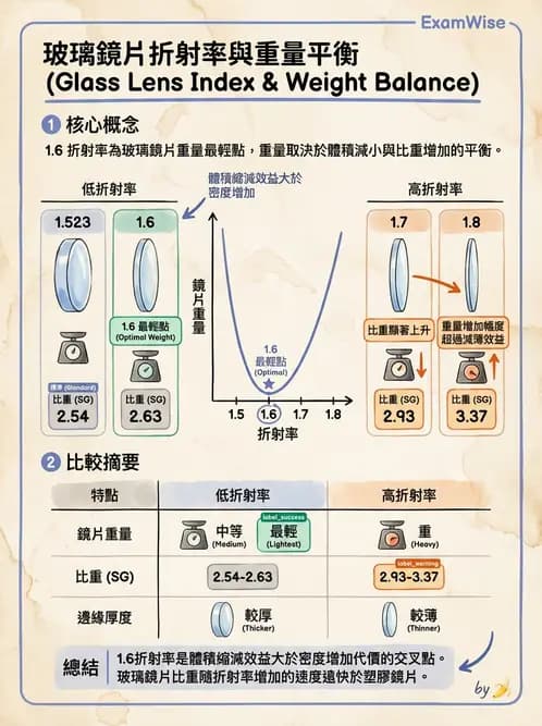 驗光生 - 鏡片材質特性與光學性質 - AI 圖文解析預覽