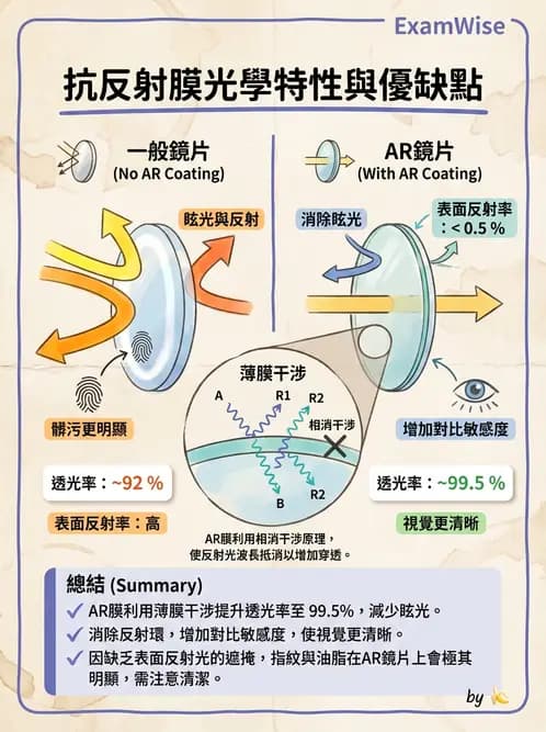 驗光生 - 鏡片鍍膜與光學處理 - AI 圖文解析預覽