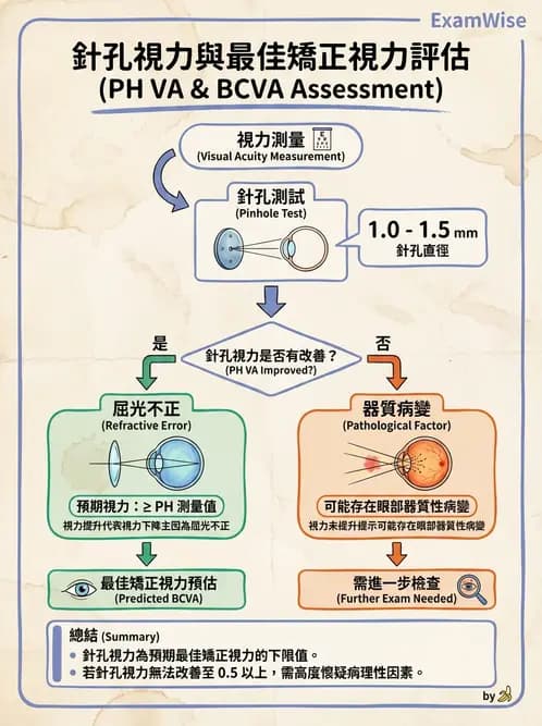 驗光生 - 針孔視力、色覺與視野篩檢 - AI 圖文解析預覽