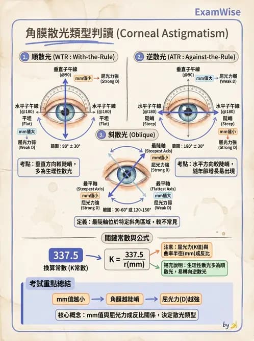 驗光生 - 角膜弧度與地形圖檢查 - AI 圖文解析預覽