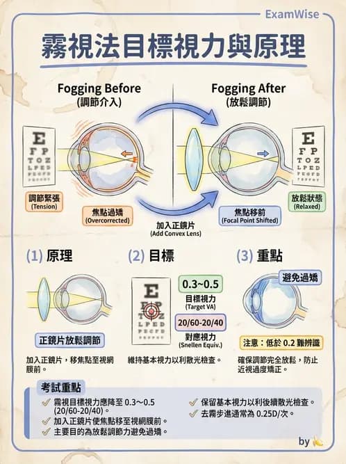 驗光生 - 球面度數確認與紅綠測試 - AI 圖文解析預覽