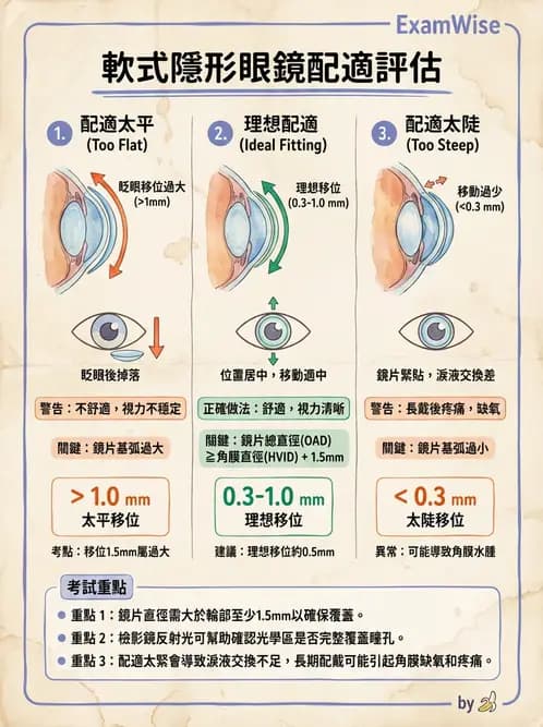 驗光生 - 軟式鏡片配適評估與臨床調整 - AI 圖文解析預覽