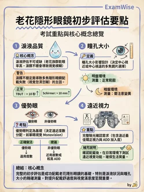 驗光生 - 老花隱形眼鏡設計選擇與適合對象評估 - AI 圖文解析預覽