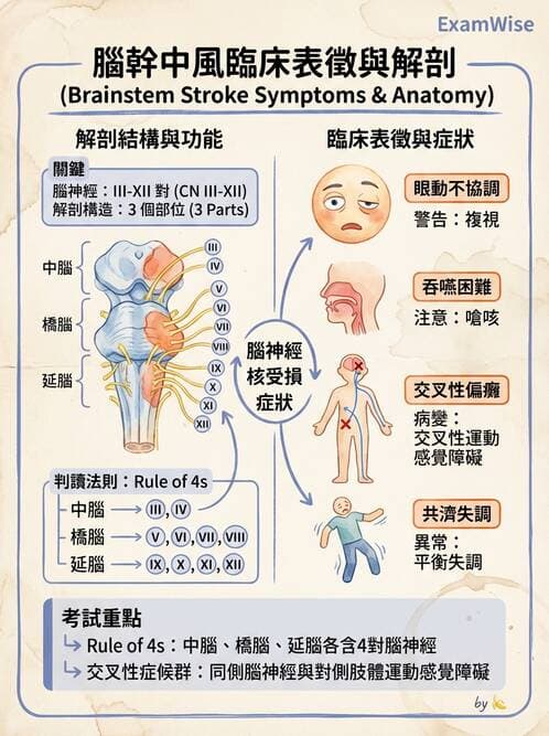 護理師 - 腦中風與腦血管疾病 - AI 圖文解析預覽