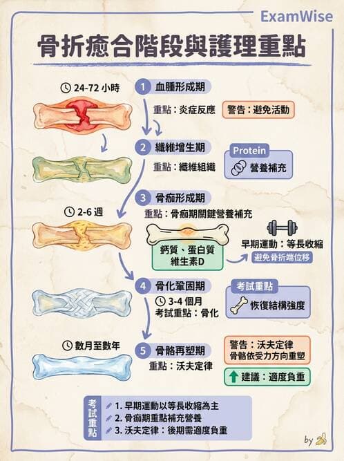 護理師 - 骨折與牽引護理 - AI 圖文解析預覽