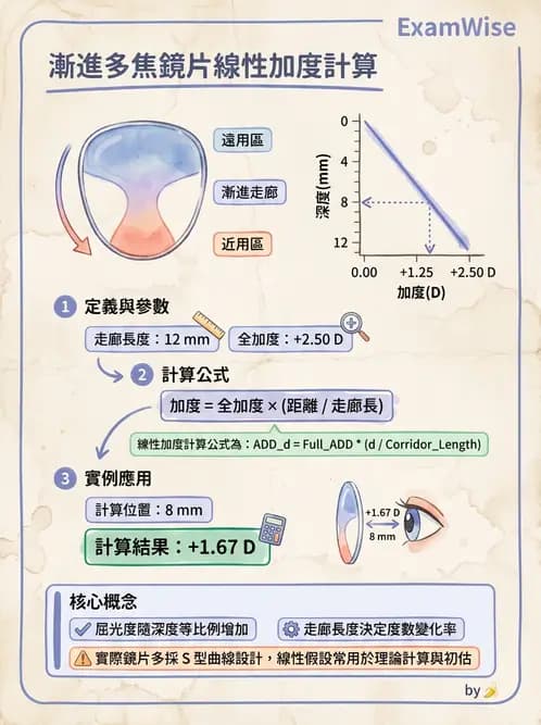 驗光生 - 鏡片設計、基弧選擇、雙光與漸進多焦點鏡片 - AI 圖文解析預覽