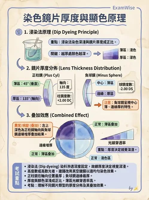 驗光生 - 鏡片鍍膜與光學處理 - AI 圖文解析預覽