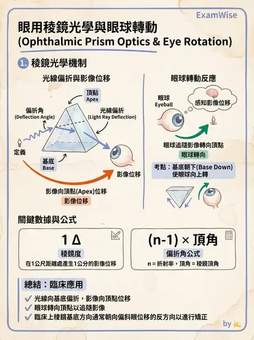 驗光生 - 稜鏡基本原理與光學 - AI 圖文解析預覽